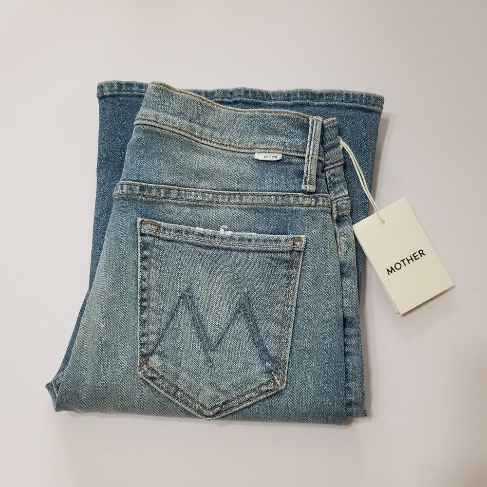 NWT Mother Denim The Weekender Flare Stretch Jeans in Shoot To Thrill 26, 27 - Picture 5 of 16